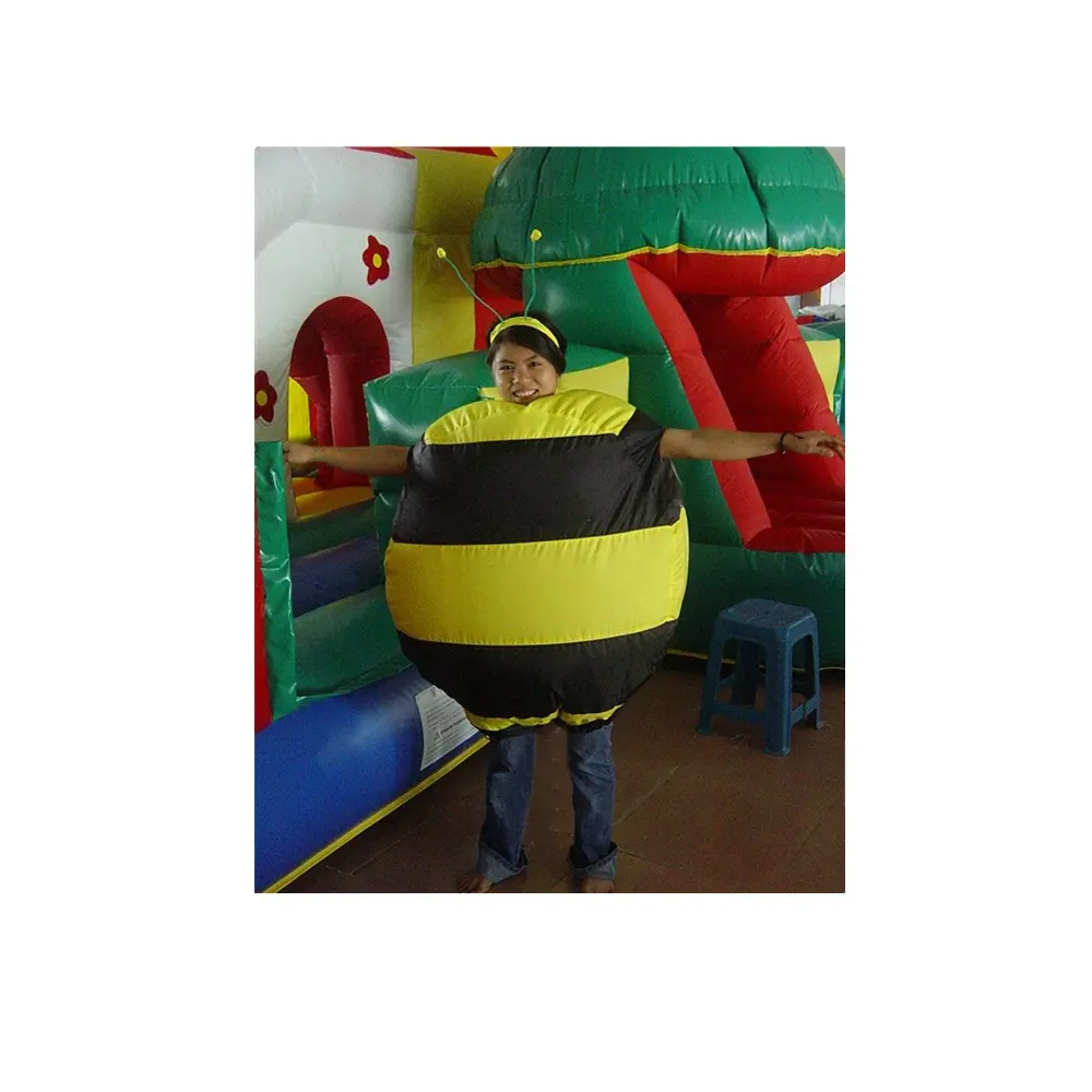 Venta caliente calidad abeja inflable impermeable traje adulto inflable Bee traje de la mascota para la venta