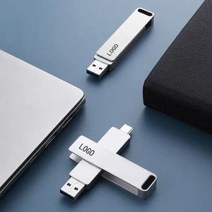 厂家直销笔设计旋转金属二合一Type-c手机电脑8G16G32G64G128G256G u盘 - Product Image 5