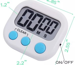 Digitaler Küchen-Countdown-Timer mit großem LCD-Bildschirm und Akku - Product Image 5