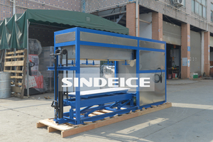 SINDEICE商用1吨10千克块制冰机空气冷却制冰机，带泵电机和PLC组件，供工厂使用 - Product Image 5