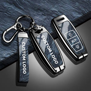 เคสป้องกันกุญแจรถยนต์โลหะผสมสังกะสี TPU อเนกประสงค์เข้ากันได้กับ Audi รุ่นปลอกกุญแจป้องกันการลื่นทนทานอุปกรณ์เสริมกุญแจ - Product Image 3