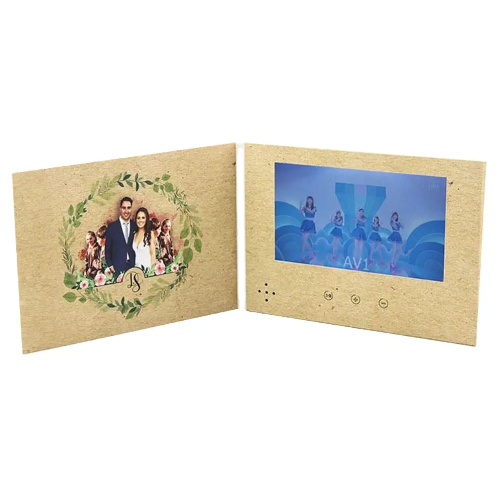 Lời Mời đám cưới Video Card 7 inch hiển thị video Brochure mô-đun Brochure với video