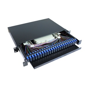 电信和数据中心用24端口LC双工SC ODF光纤接线盒1U 19英寸空接线板 - Product Image 2