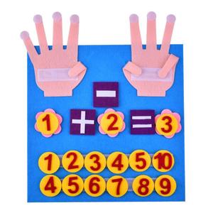 Popular Montessori, juguete educativo de matemáticas, juguetes con números de dedos, tablero de conteo, libro de aprendizaje para niños