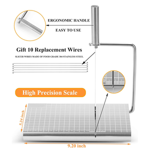 Thép không gỉ kim loại pho mát cắt có thể thay thế dây pho mát <span class=keywords><strong>Slicer</strong></span> với hội Đồng Quản Trị và đo lưới - Product Image 3
