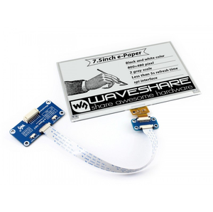 800 d'onda * Cappello display E-Ink da 7.5 pollici 480 per lampone Pi 2B/3B/Zero/Zero W, a due colori: bianco nero, interfaccia SPI, senza retroilluminazione - Product Image 1