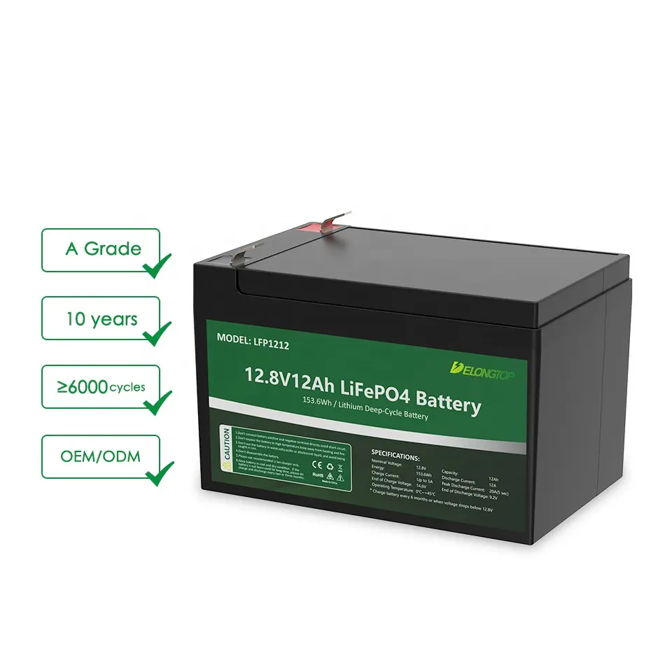 Caricabatterie all'ingrosso batteria Packlong Lifepo4 12v 7ah 12ah 50ah 75ah batterie agli ioni di litio accumulatori batterie ricaricabili