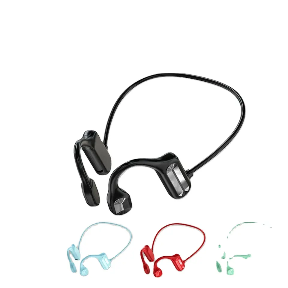 Auriculares inalámbricos de conducción ósea para deportes al aire libre, auriculares estéreo de conducción ósea Bluetooth 5,2 Con micrófono a prueba de agua