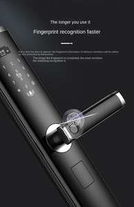 両面スマートオフィス安全なRfidキーカードロックデジタルドアロックキーレスキーシリンダー付きホテル用ウッドドア - Product Image 4