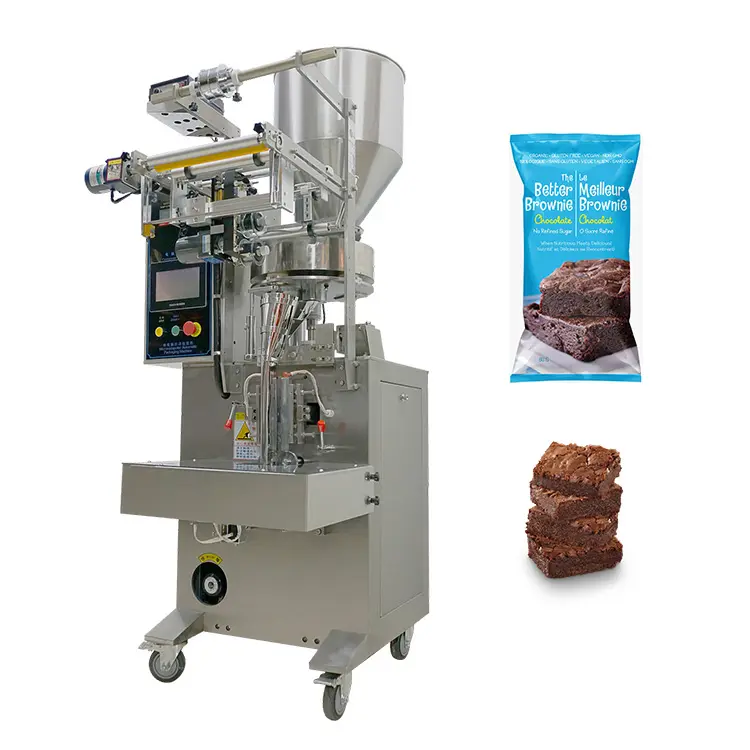 Máquina automática de embalaje de brownies para almohadas de chocolate