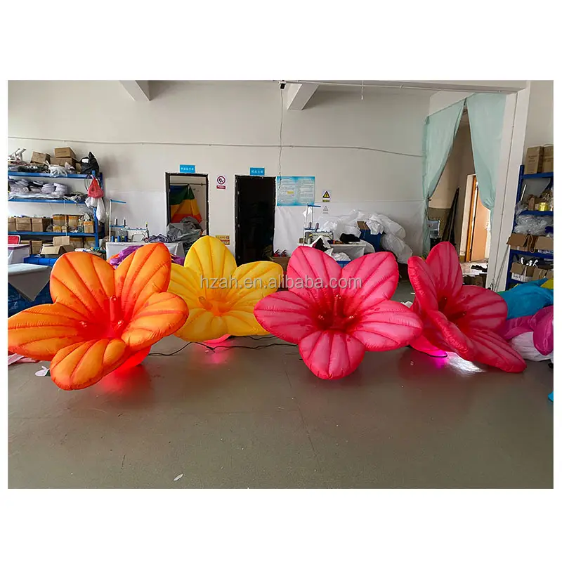 Led light inflatable flower inflatable balloon for stage decoration