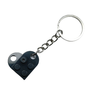Wholesale Custom Creative <strong>Promo</strong> Building Block Keychain Toy Bricks Rectangular Acrylic Heart <strong>Key</strong> Chain - Product Image 5