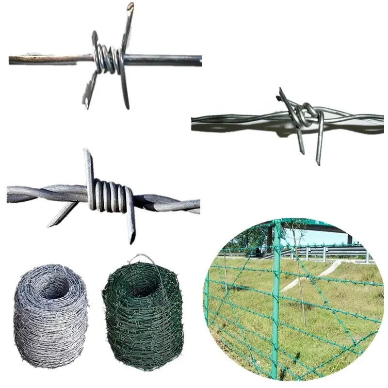 Ad alta resistenza baebed filo/filo spinato recinzione/barb wire mesh prezzo rasoio barbed wire mesh