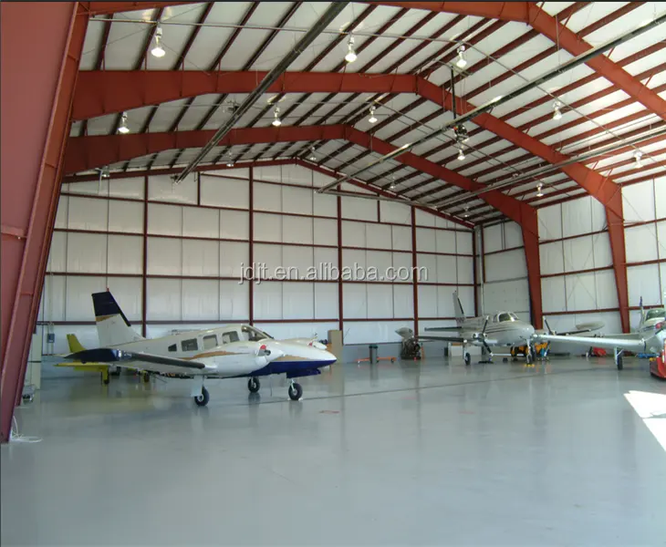 Hangar prefabricado de estructura de acero, hangar de acero personalizado para aviones, marco de portal, hangar de acero