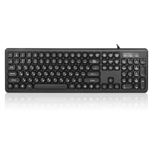 Teclado ruso Teclado de oficina Versión estándar Computadora Práctica rusa Escribir Teclado negro