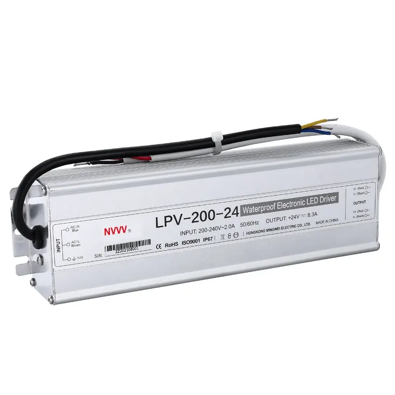 200W 24V מיתוג Waterproof LED אספקת חשמל תאורת 24v 8a החלפת ספק כוח LPV-200-24 LED נהג
