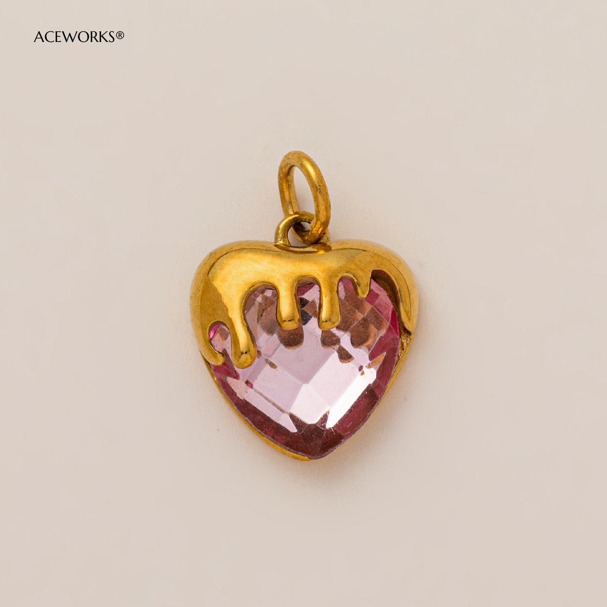 Pendentif amour rose