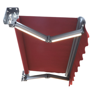 LED ışık motorlu otomatik çatı tentesi veranda ile açık alüminyum uzaktan kumanda geri çekilebilir tente - Product Image 2