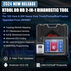 XTOOL D9HD ağır kamyon teşhis aracı tüm sistem xtool d9 hd 12V 24V kamyon tarayıcı ECU kodlama anahtar programlama DPF sıfırlama