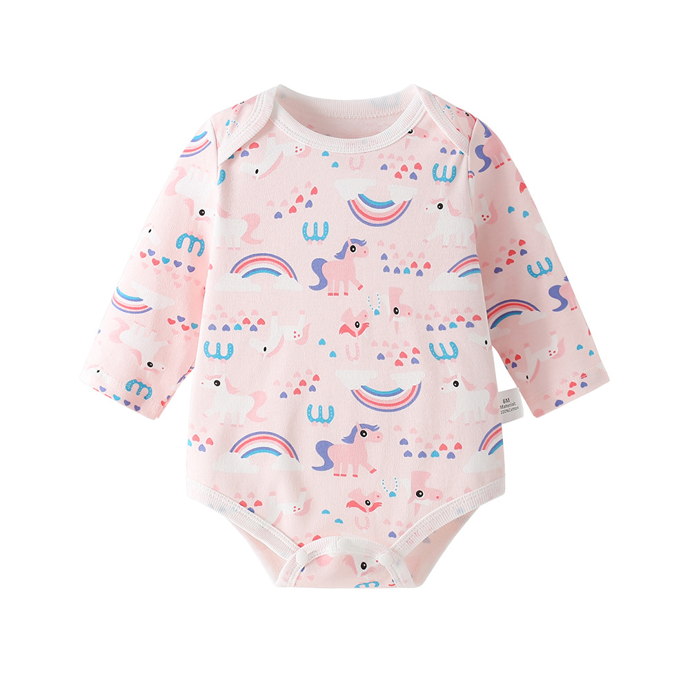 Chemise manches longues-cheval arc-en-ciel