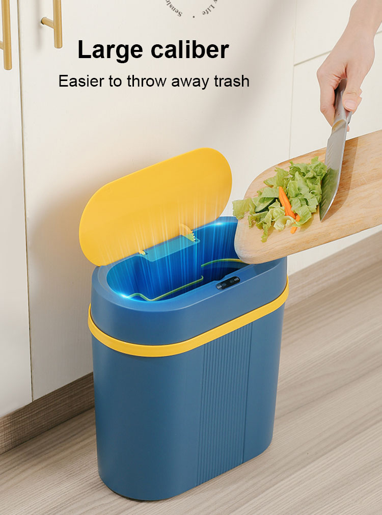 12L sensor trash can europe custom pink homes hotel multi-functional square simple electric smart automation bin/waste with lid
