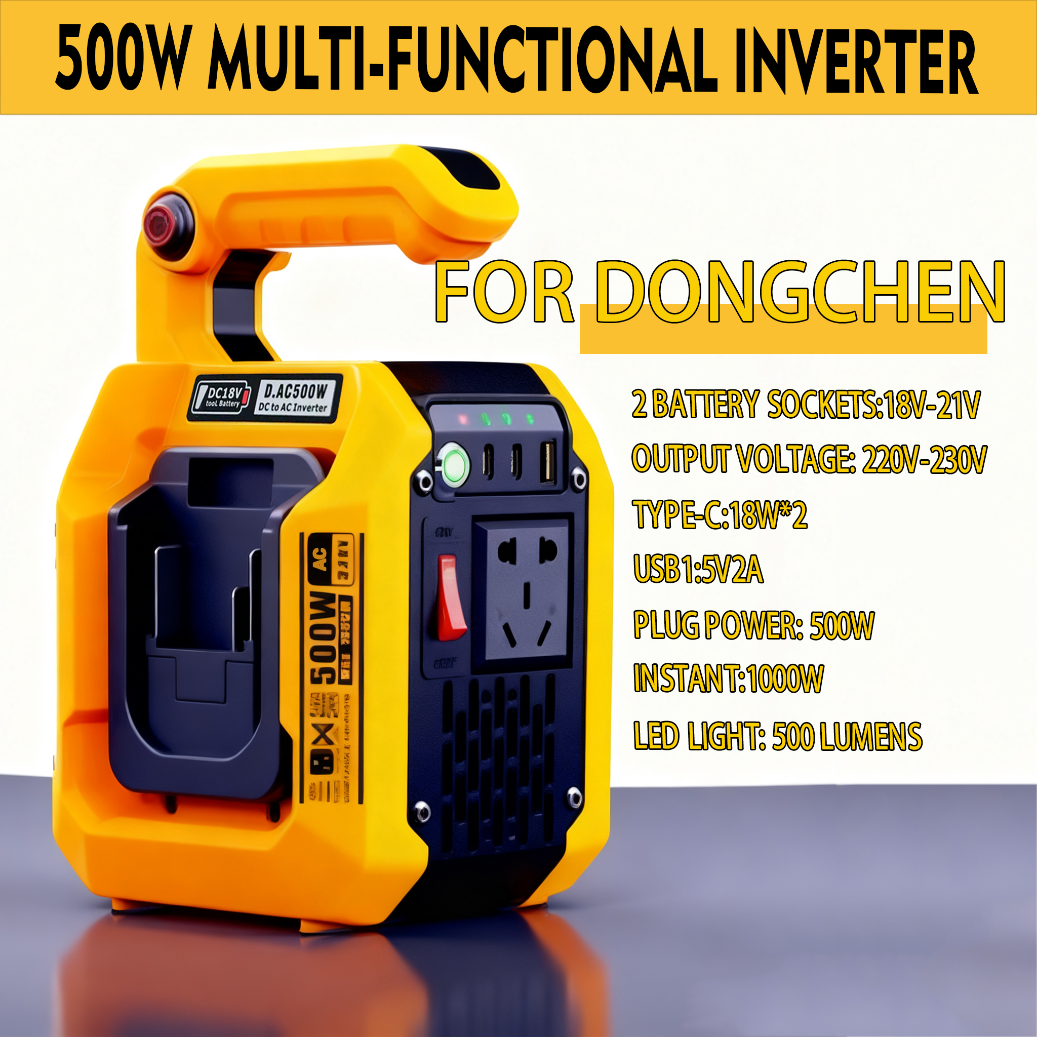 Yellow---For Dongcheng Battery 220V