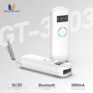 GTCODESTAR Escáner de código de barras 2D portátil Escaneo de código de barras inalámbrico Lector de código QR USB Bluetooth Mini lector de código de barras para inventario - Product Image 1