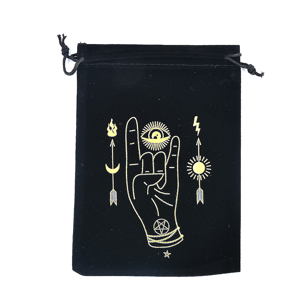 Tarot en flanelle noire 3-1318cm