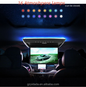 New 15.6&quot;Bus Manual Flip Down Roof Monitor TF <strong>USB</strong> MP5 Media Player Audio <strong>Output</strong> FHD 1920*1080 Ambient Lamps Overhead TV Monitor - Product Image 6