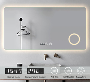 Backlit <strong>Light</strong> Smart LED Wall Mounted Mirror Frameless Fogless Mirror With Motion <strong>Sensor</strong> <strong>Function</strong> - Product Image 2