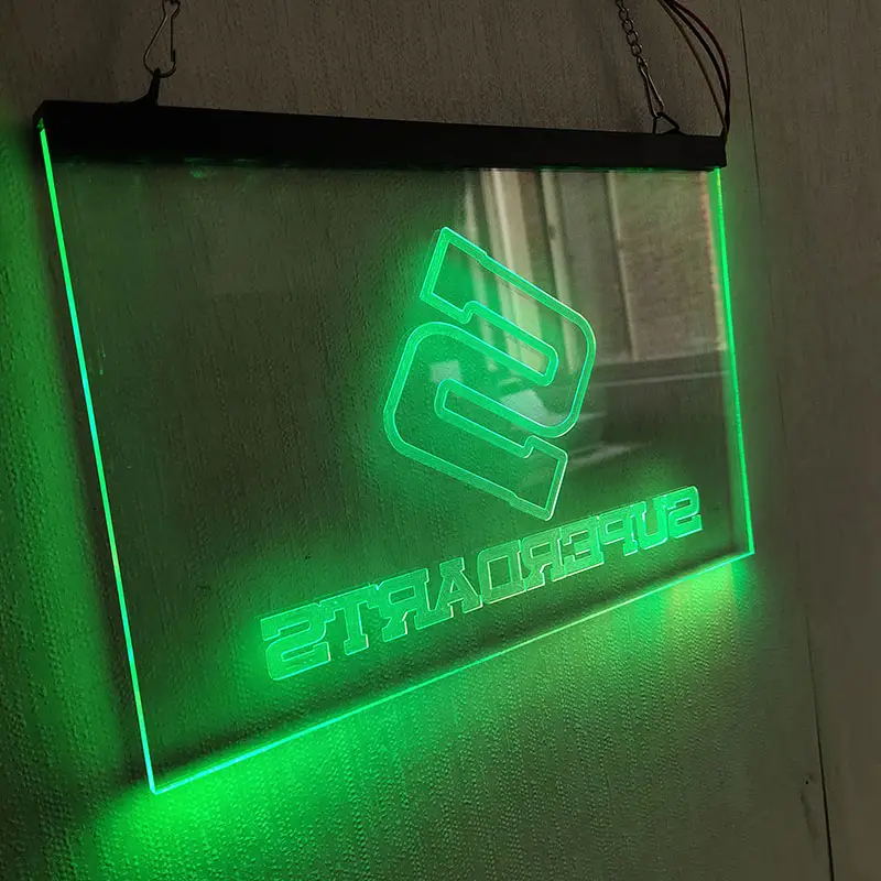 Подвесной светодиодный лазерный вырез тисненые 3D акриловые световые знаки с подсветкой по краям знак для ресторана бара отбеливание зубов светодиодный световой знак