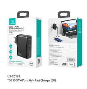 USAMS CC163 <strong>All</strong> Mobile Phone EU Plug Fast Charging 4 Ports Multi Ports 100W High Power USB-C GaN <strong>Charger</strong> <strong>All</strong> Adapter <strong>Charger</strong> - Product Image 6