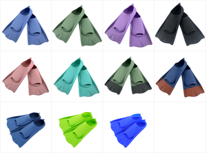 Özelleştirilmiş toptan profesyonel kısa yüzme yüzgeçleri dalış ayak cep yumuşak silikon eğitim yüzme Flippers - Product Image 6