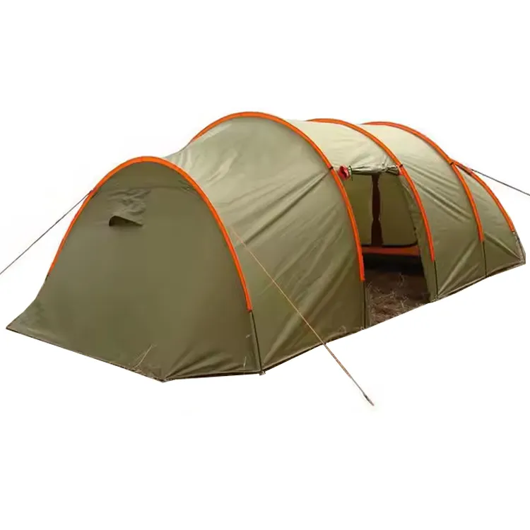 उच्च गुणवत्ता वाला बड़ा तम्बू, 2 शयनकक्ष, 1 बैठक कक्ष, पारिवारिक सुरंग तम्बू