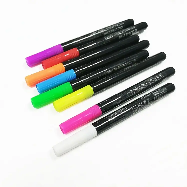 Penjualan terlaris pena spidol kapur ujung halus 1.5mm dan warna-warni, spidol kapur cair dengan berbagai fungsi