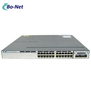 Orijinal WS-C3750X-24P-S ağ anahtarı 24 10/100/1000 Ethernet PoE + bağlantı noktaları, <span class=keywords><strong>C3KX</strong></span>-<span class=keywords><strong>PWR</strong></span>-715WAC ile