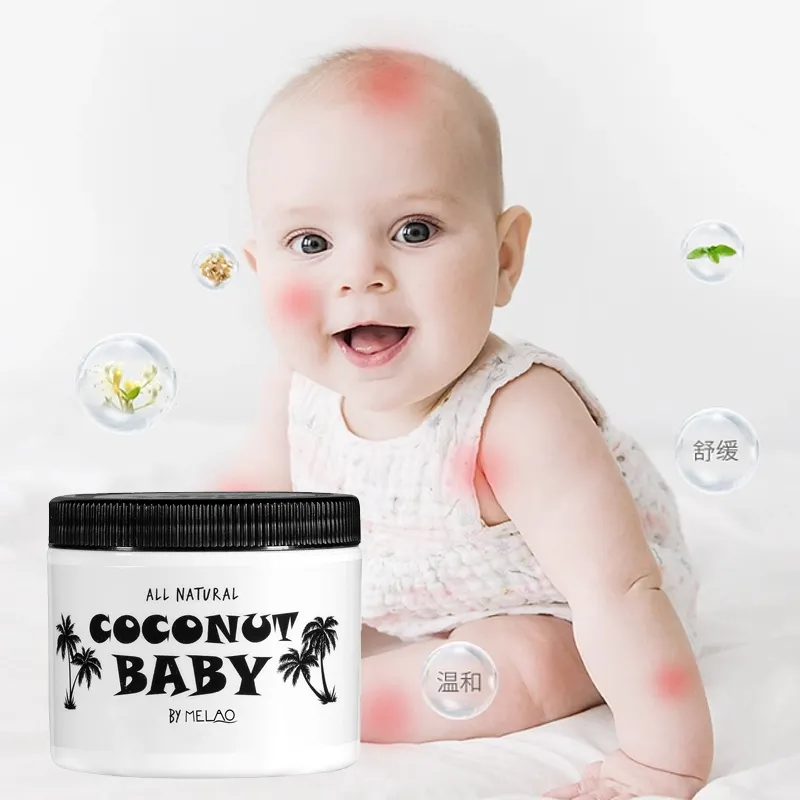 Idratante biologico cuoio capelluto infantile spesso proteggere la pelle sensibile del bambino rosso alleviare l'olio di cocco per capelli e pelle