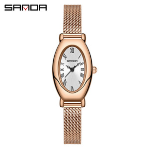 2023 Trendy New Arrival Sanda P1123 <strong>Watch</strong> for Women Fashion Quartz Movement Water Resistant Oval Shape Ladies Retro <strong>Watches</strong> - Product Image 6