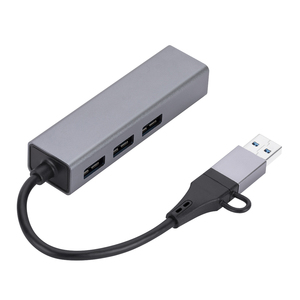 3.0 USB tipo C Hub con adattatore Ethernet Gigabit 3 porte USB Hub e 10/100/1000Mbps scheda di rete per telefono e Computer - Product Image 4