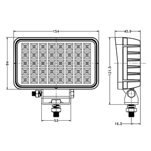 Rectangle 4'' <strong>LED</strong> Work Light <strong>12V</strong> Flood <strong>40W</strong> Truck Work <strong>Led</strong> Light Replaced 6000k <strong>LED</strong> Driving Light for Tractor/mining/van/forestry - Product Image 6