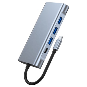 Yeni USB C Hub 11 in 1 tip C için 4K uyumlu adaptör ile RJ45 SD/TF kart okuyucu PD dizüstü dizüstü bilgisayar için hızlı şarj - Product Image 5