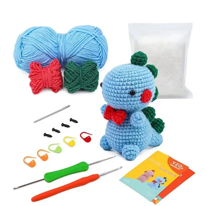 Haute qualité Crochet peluche animaux doux poupées mignon coloré bricolage jouets coton tricot Amigurumi Crochet jouets