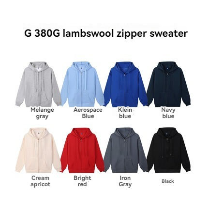 Type-g Sweat à capuche zippé agneau