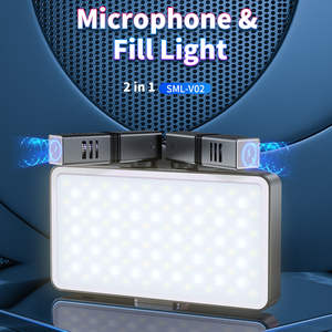 2in1 Wireless Microphone <strong>LED</strong> Light DSLR <strong>LED</strong> Panel Photography Video Photo Studio <strong>Led</strong> <strong>Camera</strong> Photographic Light Vlog Kit - Product Image 4