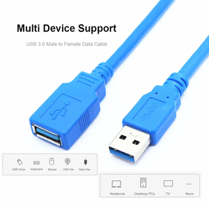 USB 3.0 A公AM至USB 3.0母AF USB3.0延长电缆1m 1.5m 1.8m 3m高速5gbps数据电缆转换器适配器 - Product Image 2