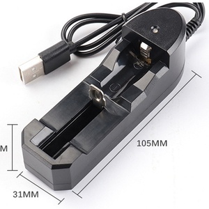 Carregador para lanterna LED, lâmpada de entrada 5V, saída 4.2V 18650 para mineiro, carregador de bateria de lítio com slot único