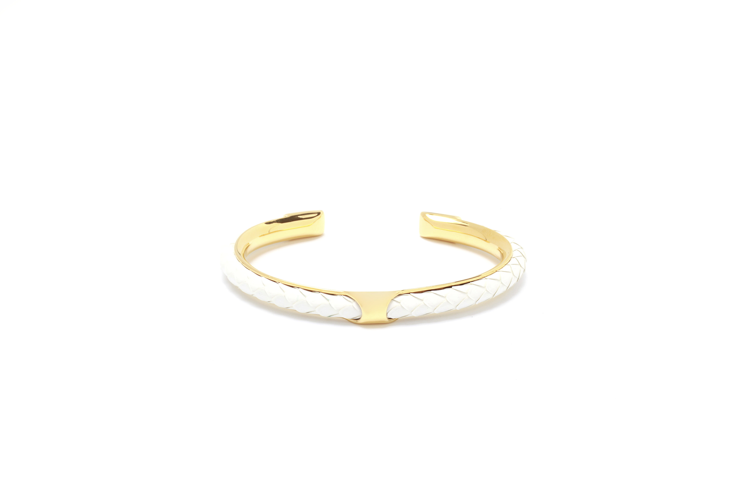 Python blanc avec or 18 carats