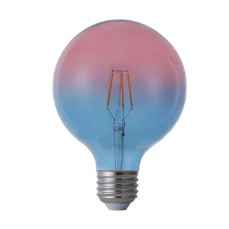Индивидуальный градиентный цвет G125 E27 2700k 3000k 120v 220v 4w 6w 8w Светодиодная лампа накаливания декоративная лампа