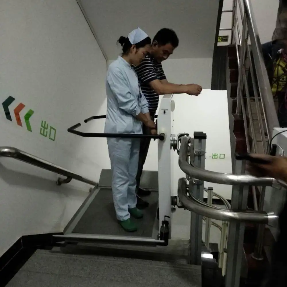 Venta caliente hontylift China suministro inclinado a través del piso silla de ruedas salvaescaleras para discapacitados