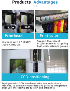 新型1200dpi分辨率商用自动DTG平板喷墨打印机多色双工位印刷厂用颜料油墨 - Product Image 3